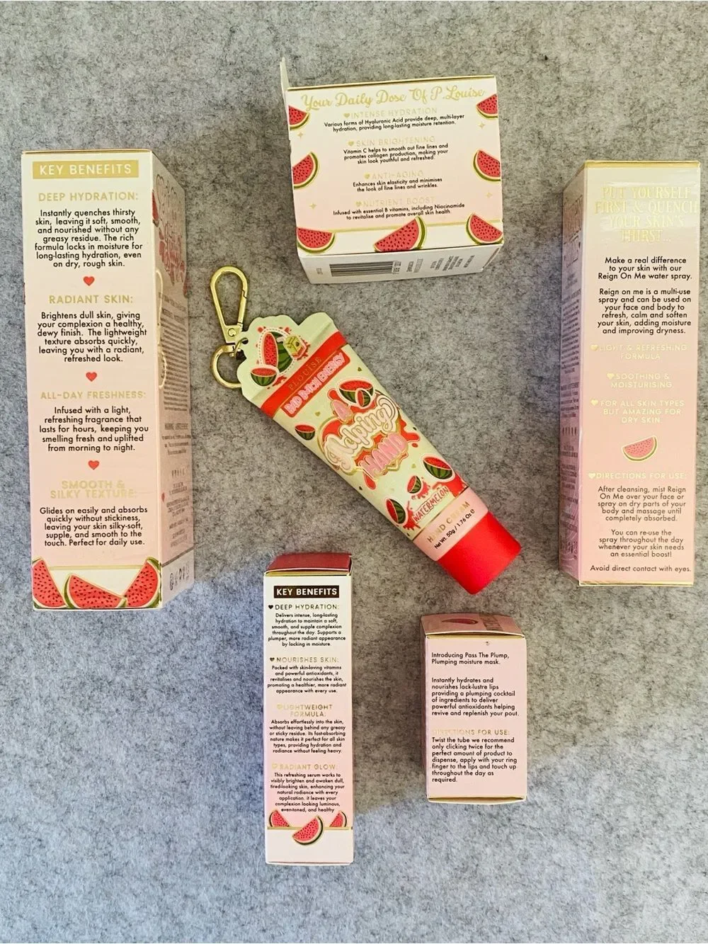 P.Louise Talk Juicy To Me Watermelon Skincare Gift Set 6 Full Size Products NIB